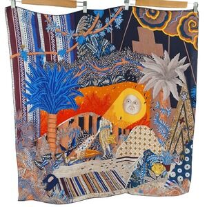 Designer Inspired Silk Scarf Midsummer Night Dream 90cm 35"